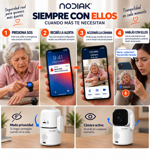 Combo Pulsera SOS + Cámara WiFi 8MP
