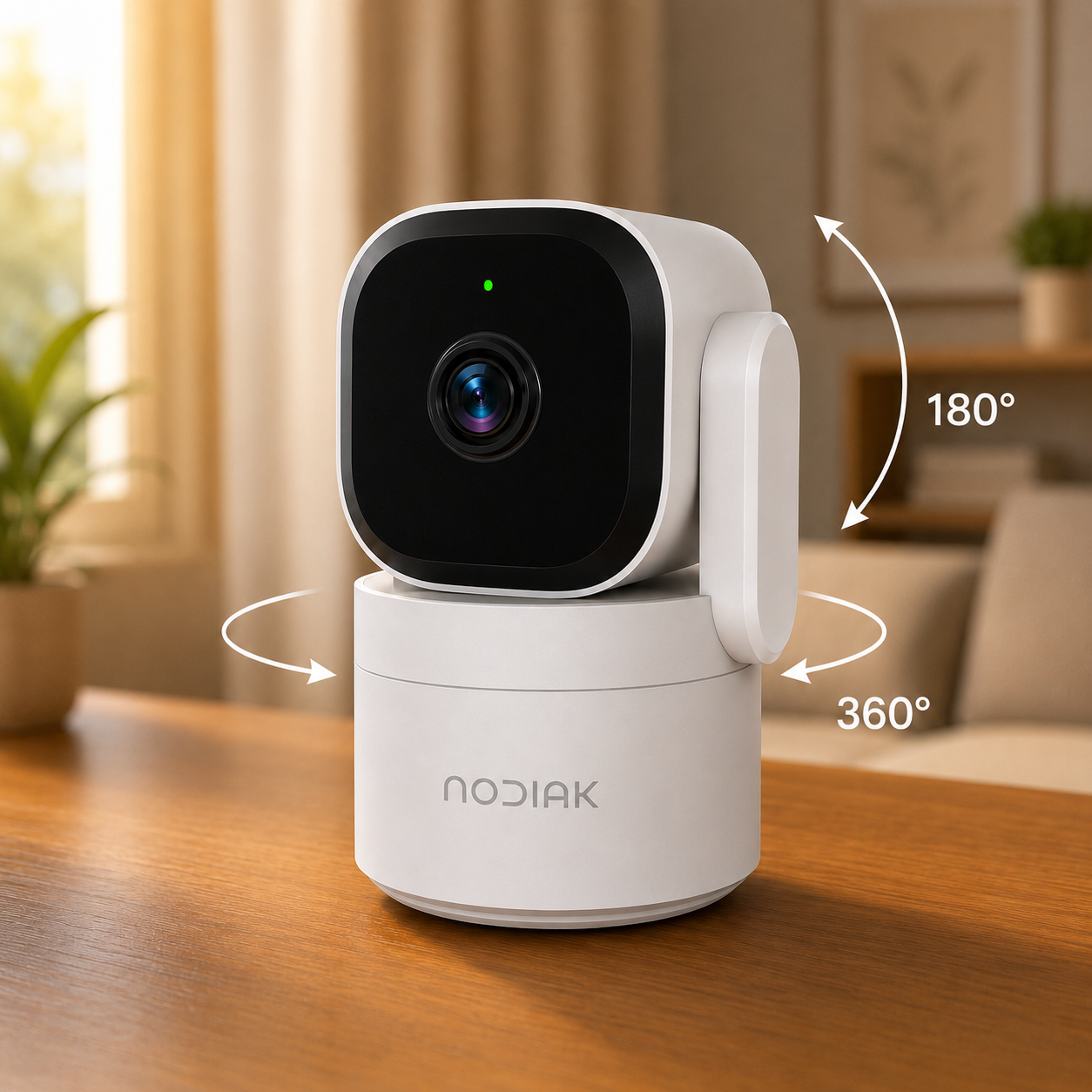Cámara Interior 8mp c/ Modo Privacidad - 360°/180° 4k Ultra Hd | Nodiak