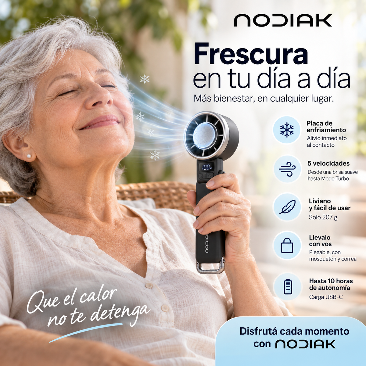 Ventilador de mano Portátil - Plegable - Recargable USB