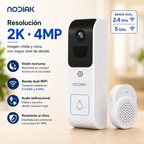 Timbre WiFi con Cámara 2K/4MP | Nodiak