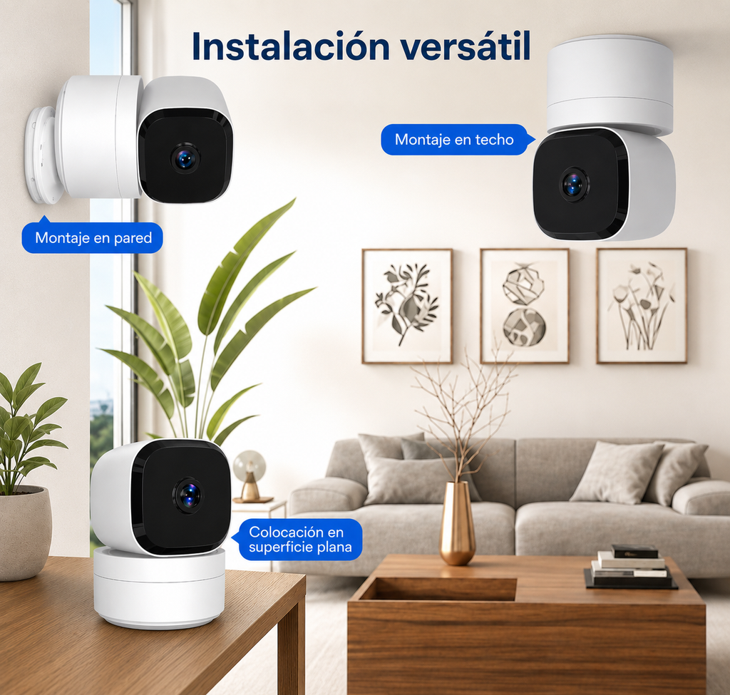 Cámara Interior 8mp c/ Modo Privacidad - 360°/180° 4k Ultra Hd | Nodiak