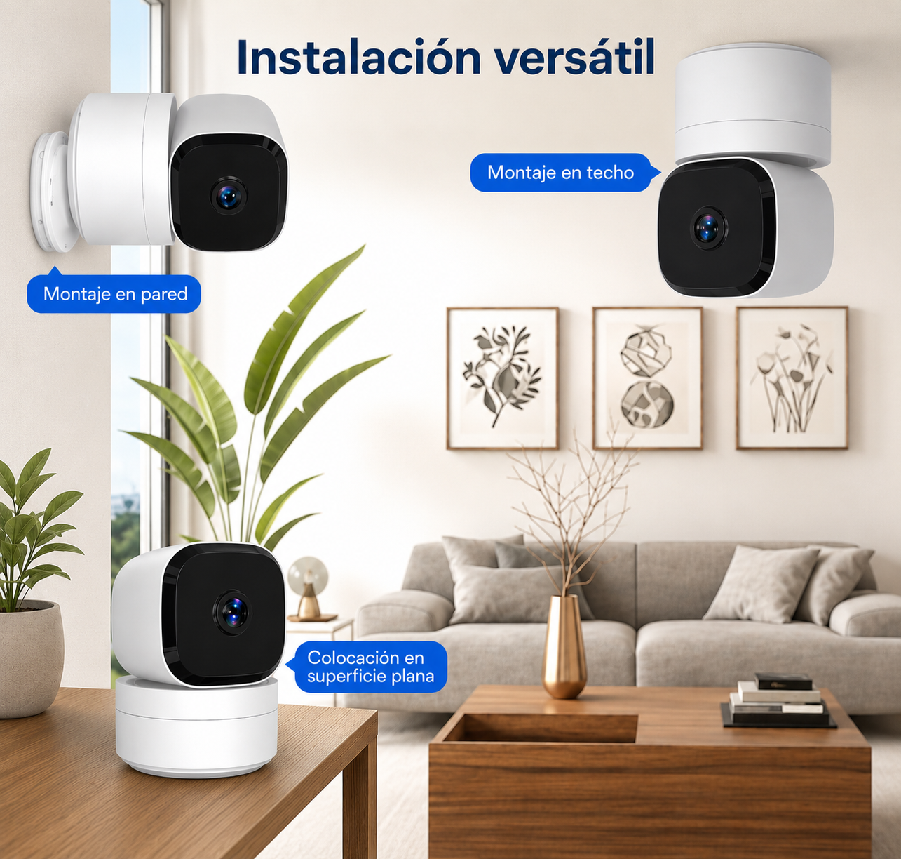 Cámara Interior 8mp c/ Modo Privacidad - 360°/180° 4k Ultra Hd | Nodiak