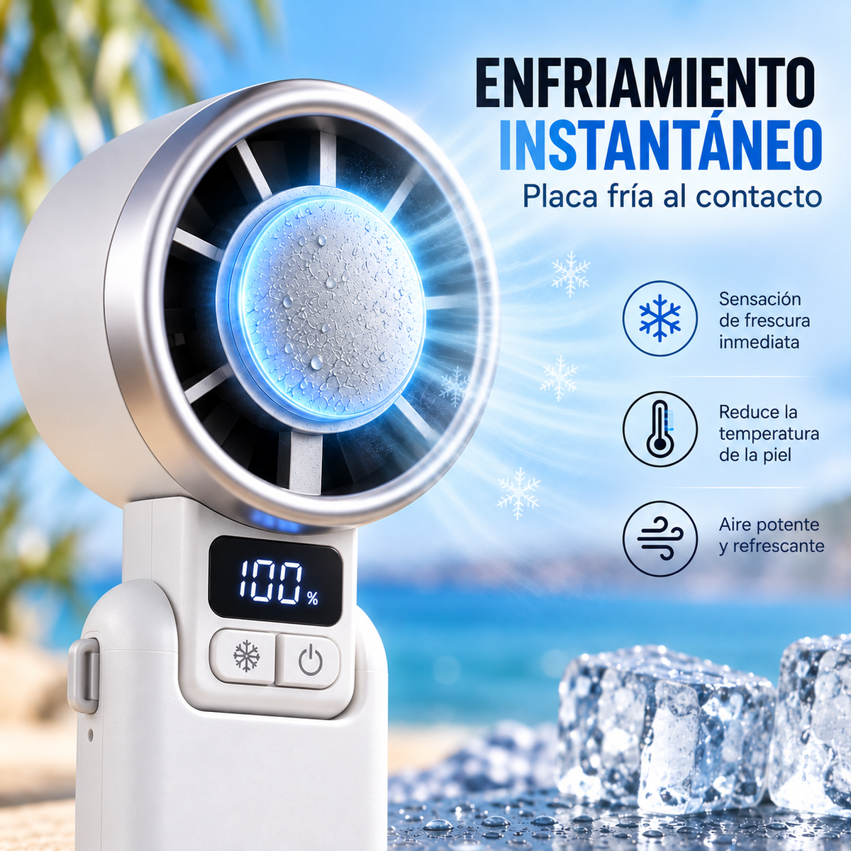 Ventilador de mano Portátil - Plegable - Recargable USB