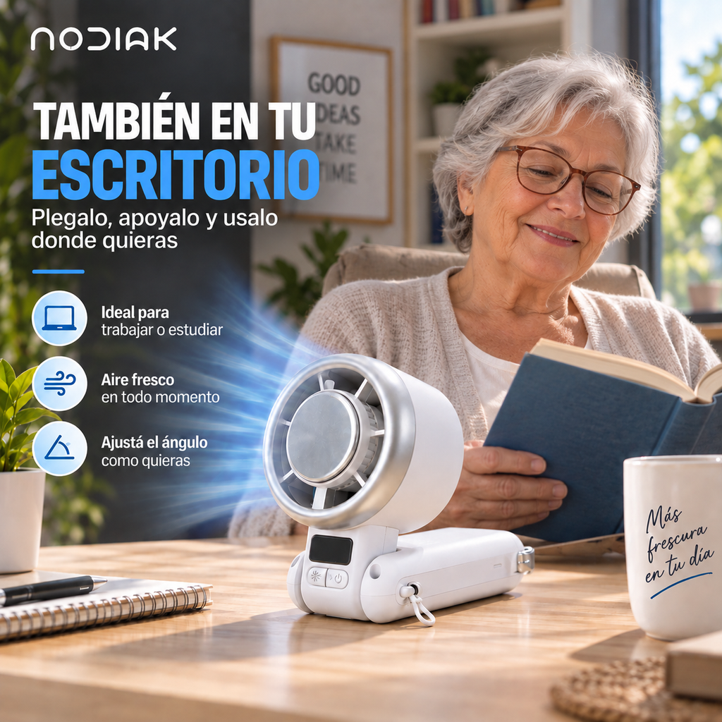 Ventilador de mano Portátil - Plegable - Recargable USB