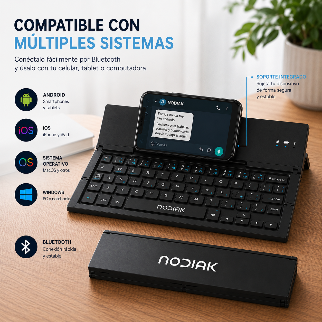 Teclado Plegable Inalámbrico | Nodiak