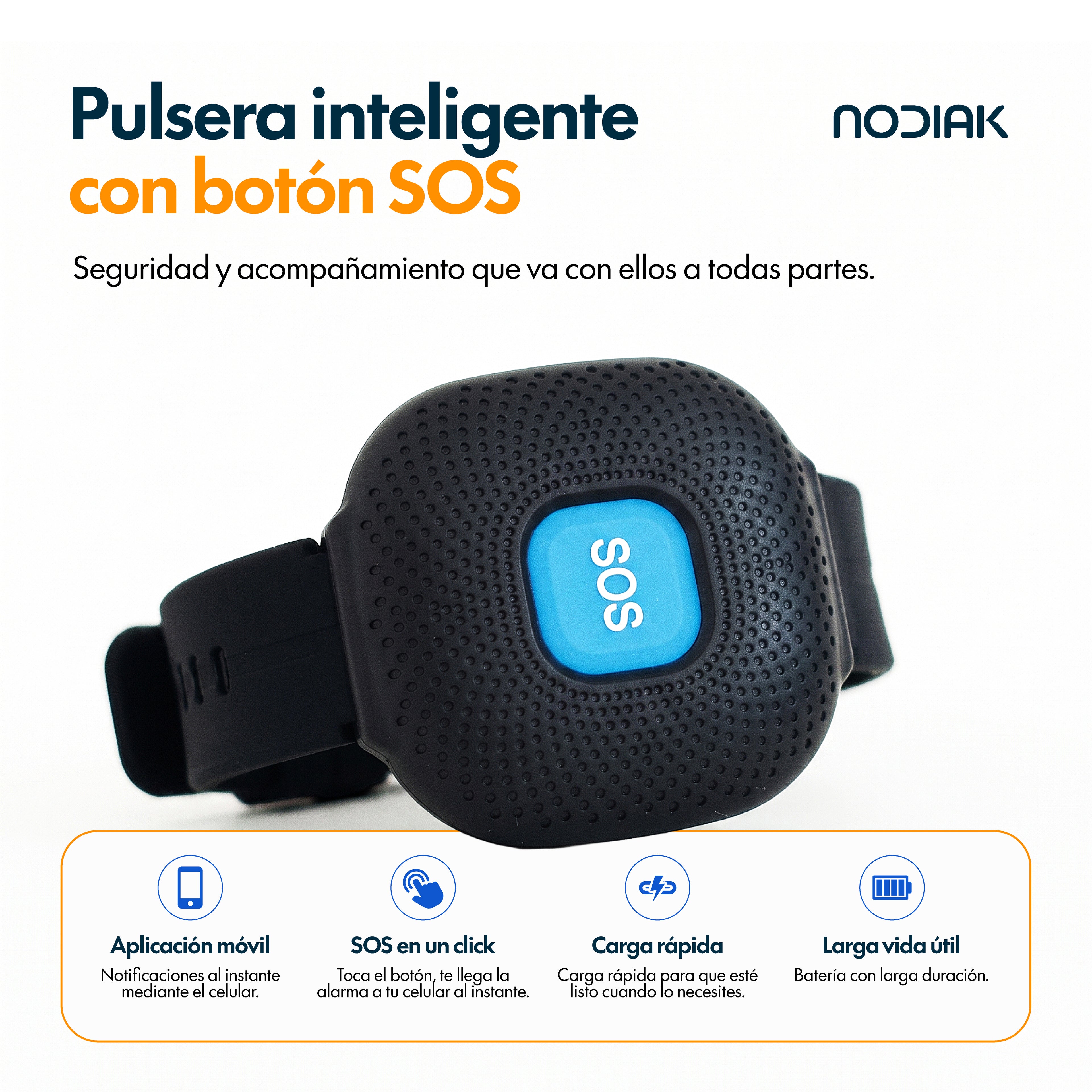 Pulsera con Botón SOS | Nodiak