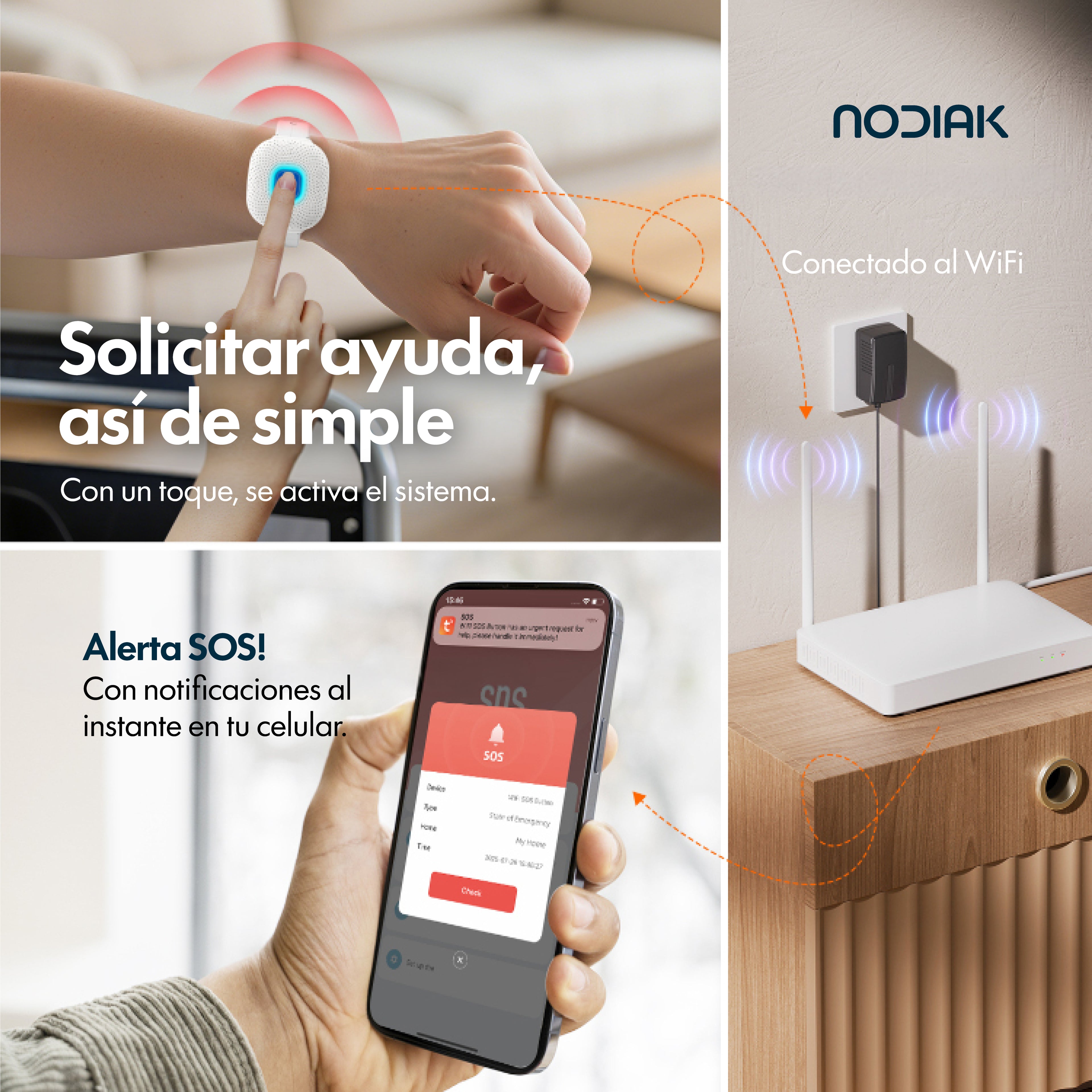 Pulsera con Botón SOS | Nodiak